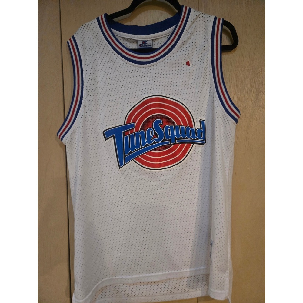 Champion Space Jam Tune Squad Bugs Bunny Jersey White Mens Large Vintage Style